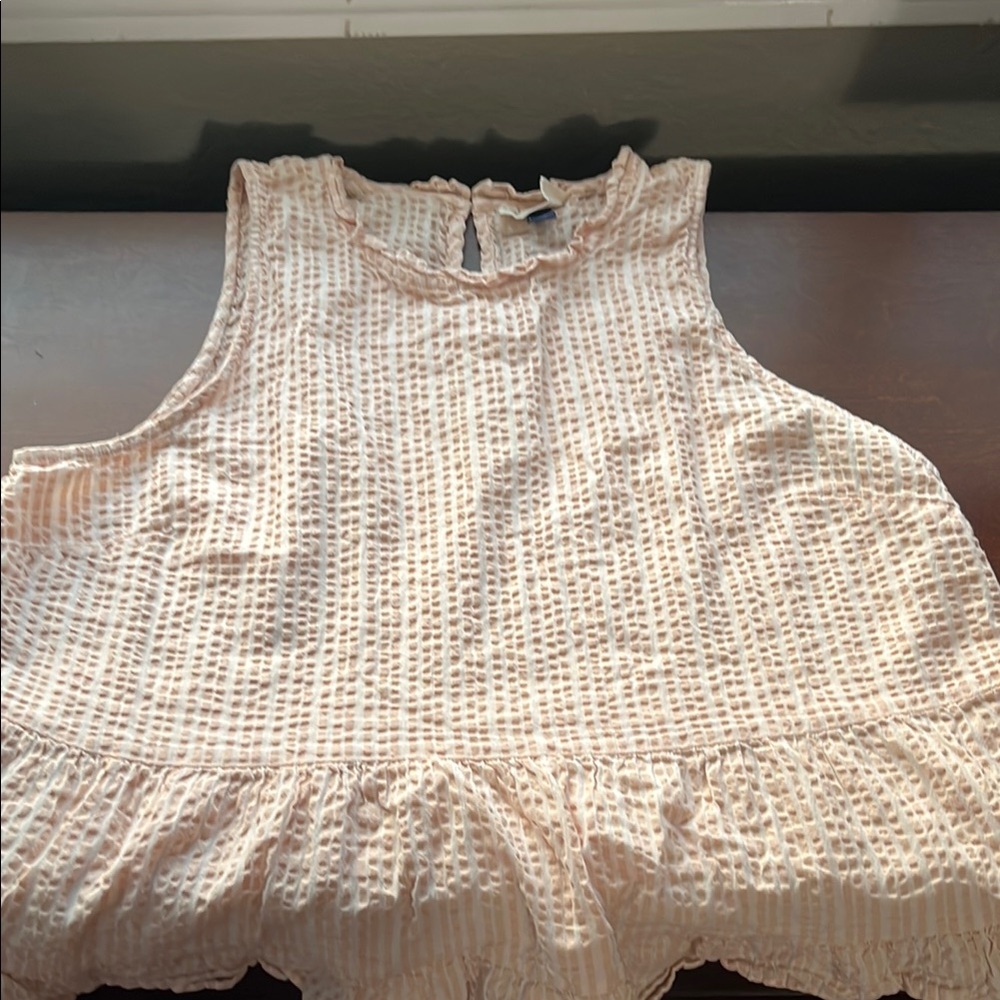 Women's Beige Sleeveless Top